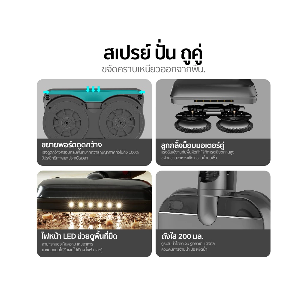 [พร้อมส่ง] Airbot Hypersonics Max 33KPa Cordless Vacuum Cleaner เครื่องดูดฝุ่น และถูพื้นไร้สาย thumbnail 6