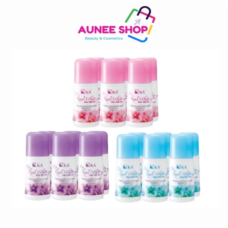 ส่งฟรี/มีไลฟ์ (แพ็ค 6 ขวด) KA Real White DeoRoll On เคเอ ไวท์ ดีโอ โรลออน ลูกกลิ้ง ระงบกลิ่นกาย