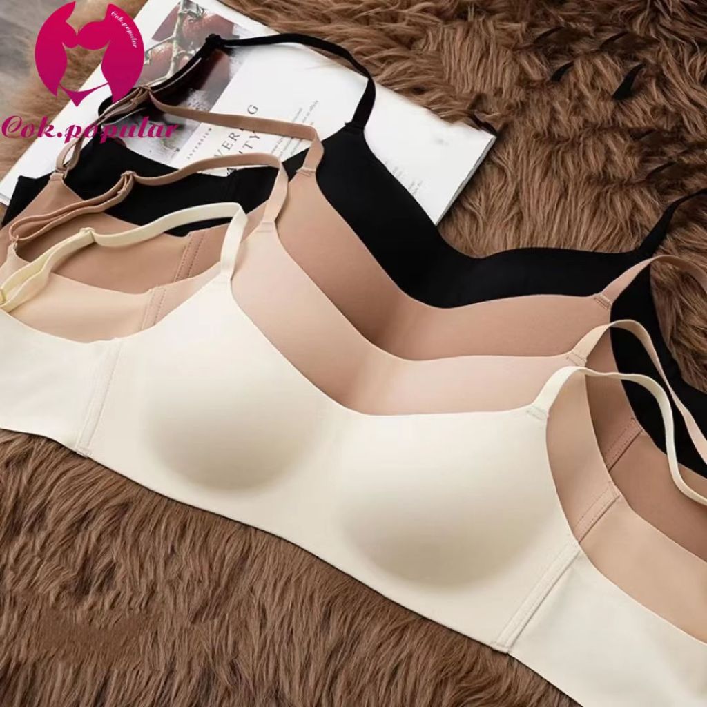 #336 เสื้อชั้นในผู้หญิง บราไร้โครง เนื้อผ้าบางเบาใส่สบาย สายปรับระดับได้ ทรงสวยดูดี พร้อมส่งจากไทย