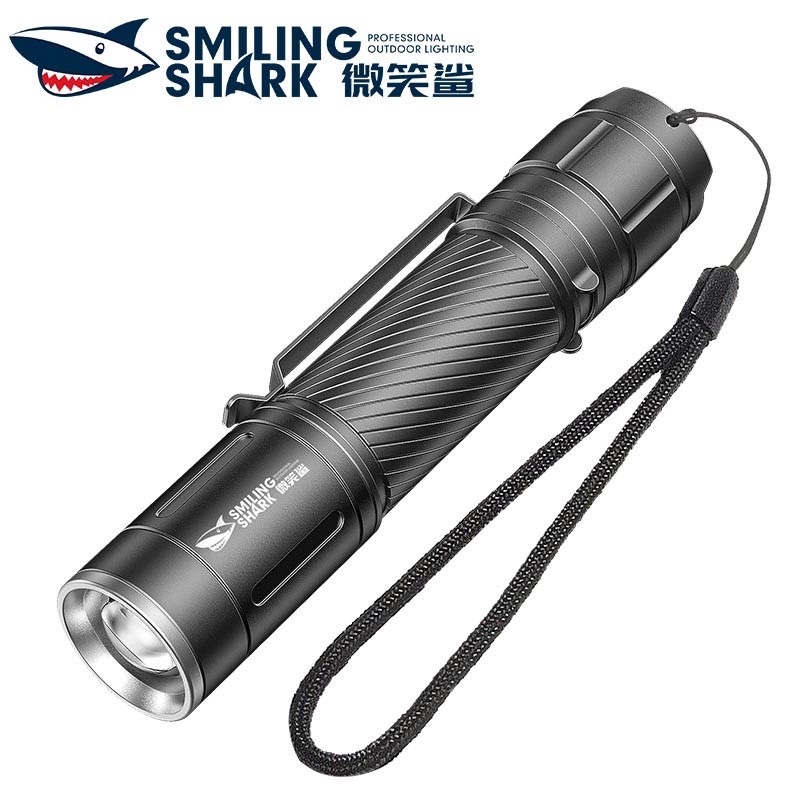 SmilingShark SD7115B ไฟฉาย LED XPE Type-C สว่างมาก ซูมได้ 3 โหมด กันน้ํา สําหรับตั้งแคมป์ ครัวเรือน