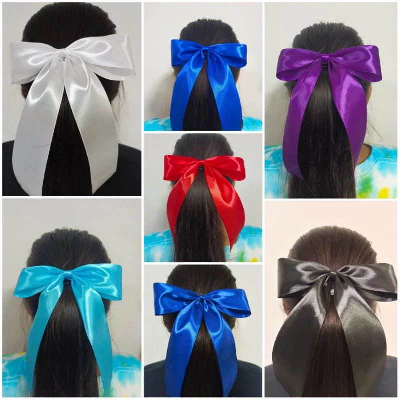 🎀โบว์นักเรียน🎀ขนาด L ริบบิ้น 2 นิ้ว ขนาด 6x7 นิ้ว กิ๊บปากเป็ด โบว์มัธยม #กิ๊บติดผม #โบว์ติดผม (แพ็ค 1 ชิ้น)