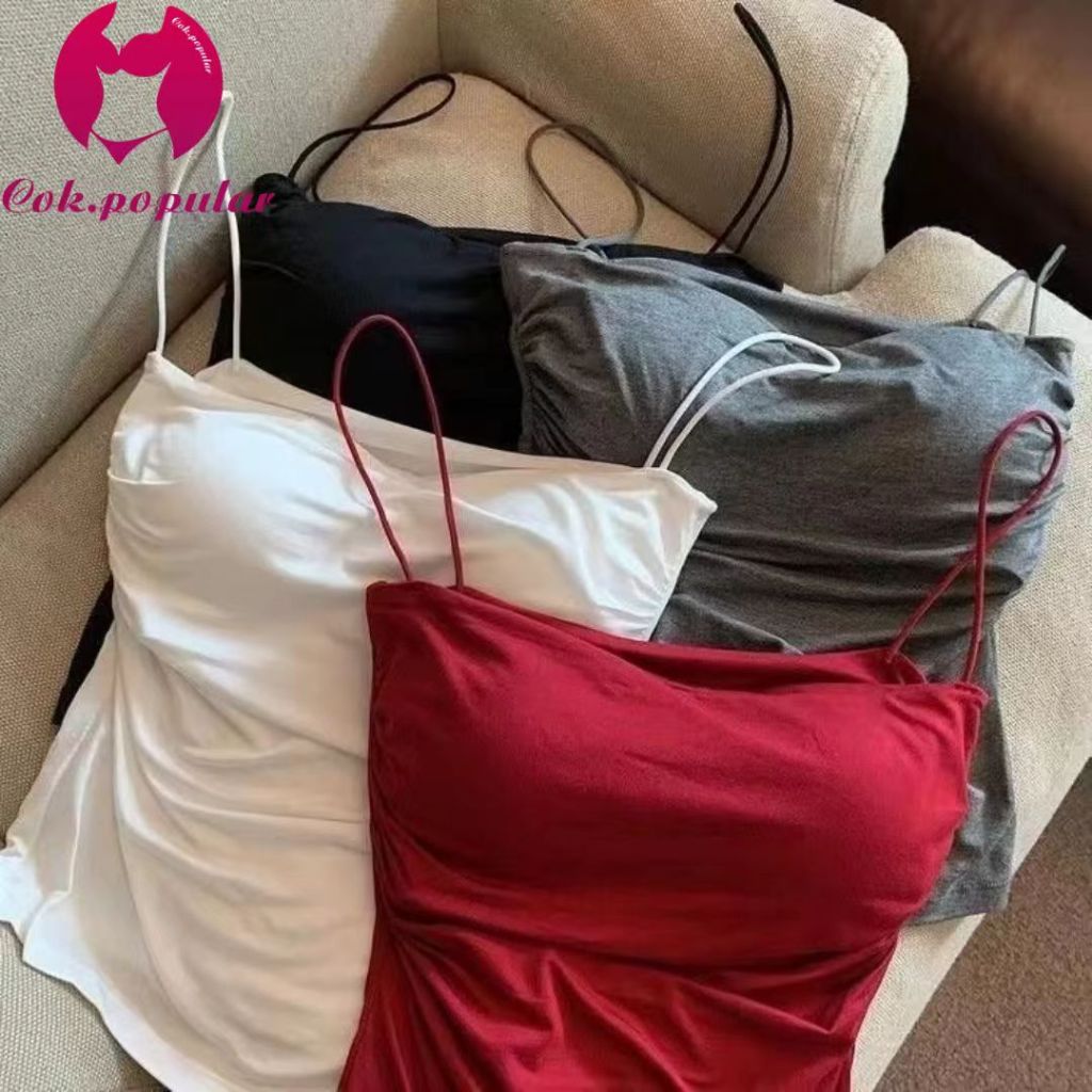 #209 สายเดี่ยว สายเที่ยว แฟชั่น เซ็กซี่ มีฟองน้ำให้ 32-36 ใส่ได้ เสื้อผ้า ผู้หญิง