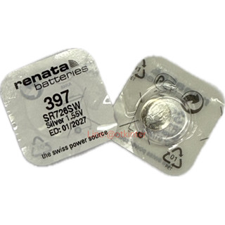 ถ่านนาฬิกาRenata 397/SR726SW silver 1.55V ของแท้(ของใหม่)1ก้…