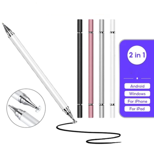 ปากกาสไตลัส ปากกาหน้าจอสัมผัส ปากกาคลิปพลาสติกหัวกลม ปากกาคาปาซิทีฟ สไตลัสแท็บเล็ตโทรศัพท์มือถือ