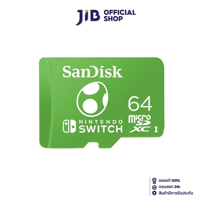 64 GB MICRO SD CARD (ไมโครเอสดีการ์ด) SANDISK NINTENDO-LICENSED MEMORY CARDS FOR NINTENDO SWITCH (SDSQXAO-064G-GN3ZN)