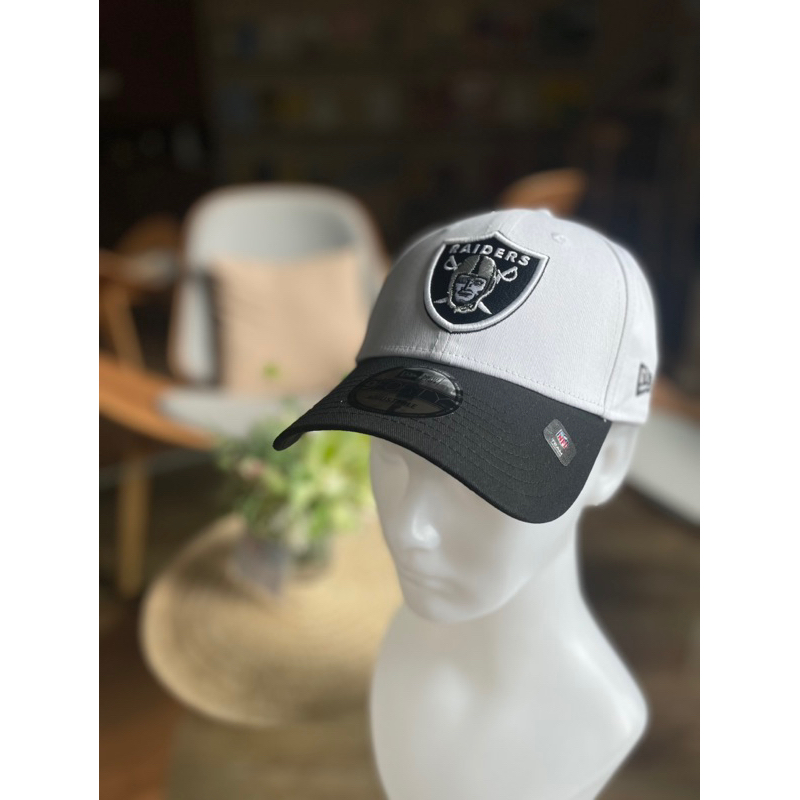 New Era 9forty Raiders Adjustable Cap (Black-White)