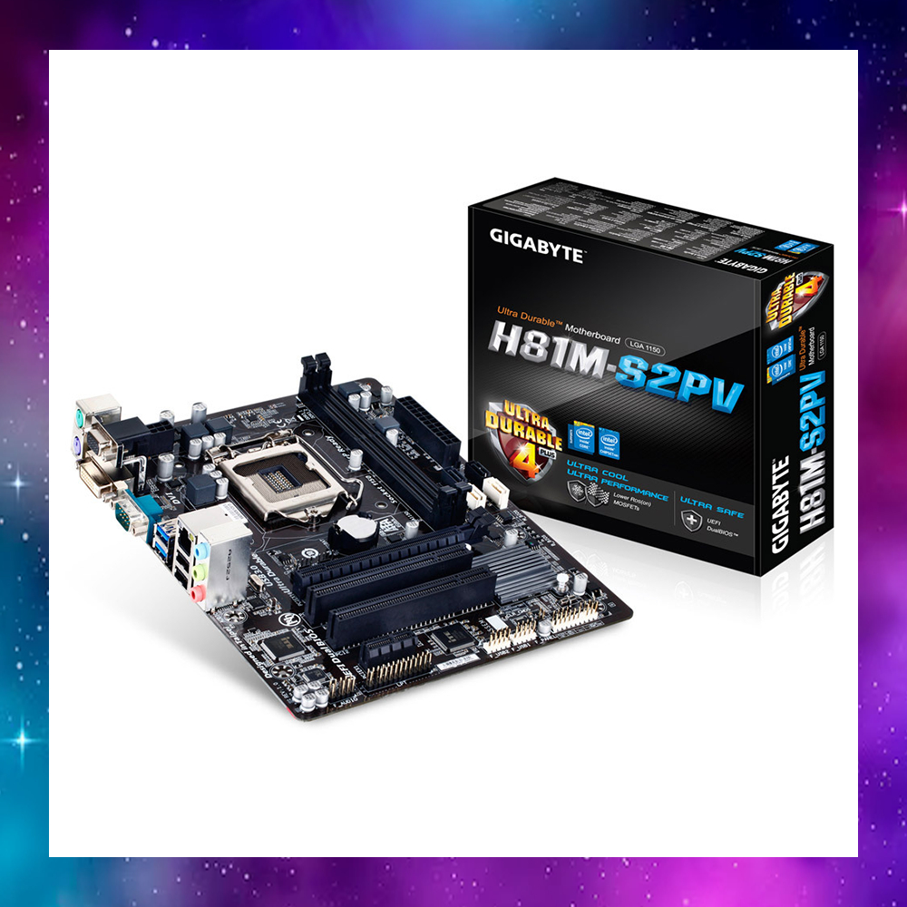 MAINBOARD (เมนบอร์ด) 1150 GIGABYTE H81 H81M H81M-S2PV GEN4 ใช้งานปกติ