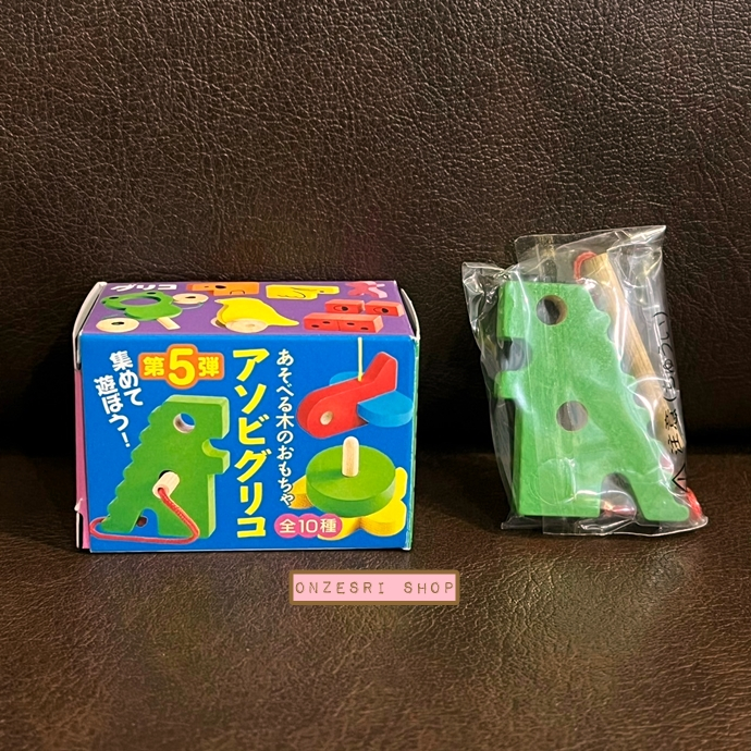 ของเล่นไม้ Asobi Glico 5 Edition จากขนม Glico Japan แบบ Dinosaur บล็อกไม้