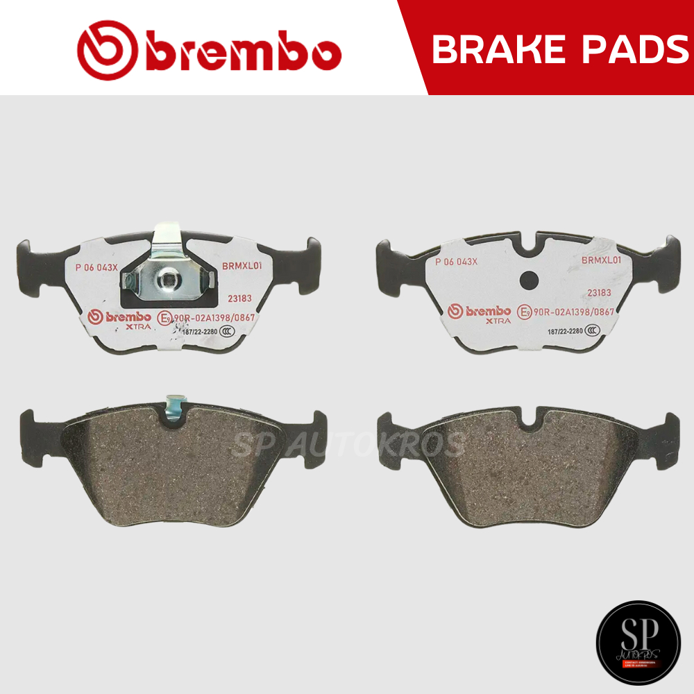 BREMBO ผ้าเบรคหน้า BMW Series 3 E46 (330i), Z4 E85 (3.0 si) / XTRA, Ceramic, Low metallic / P06 043