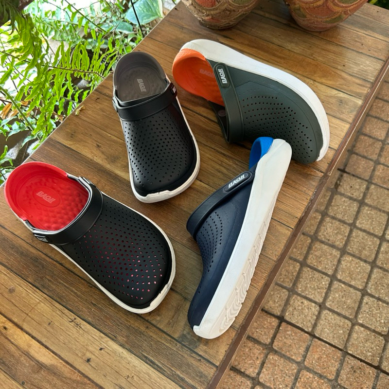 รองเท้าแตะหัวโตผู้ชาย พื้นนุ่มรัดส้นได้B041-808