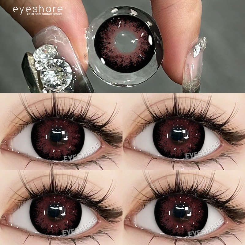 {COD}-คอนแทคเลนส์ Eyeshare Darkloli 1 คู่ คอนแทคเลนส์สี ตาโต ขนาด 14.5 มม. ใช้ได้ 1 ปี เลนส์แฟชั่น ปริมาณน้ำ: 40%