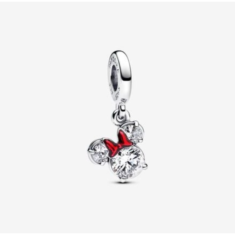 Pandora ของแท้💯ชาร์มหัวมินนี่เพชรโบว์แดง พร้อมส่ง🛵แถมอุปกรณ์ครบเซ็ต🛍️