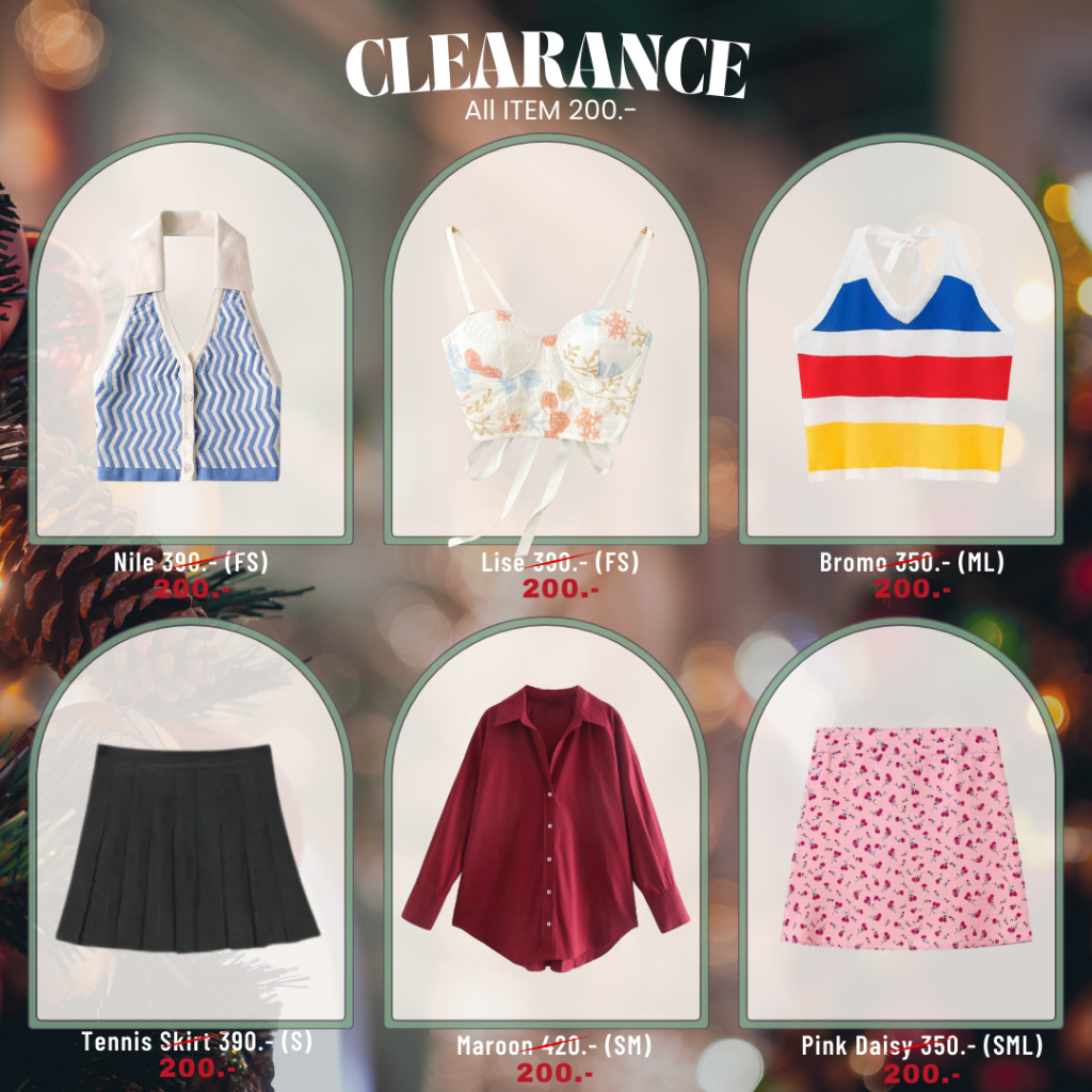 (CLEARANCE) เสื้อกั๊ก ไหมพรม สินค้าพร้อมส่ง ราคาพิเศษ