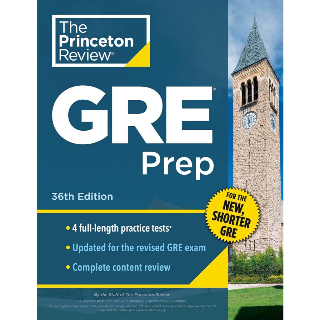THE PRINCETON REVIEW GRE PREP: 4 PRACTICE TESTS + REVIEW & TECHNIQUES + ONLINE FEATURES 978059351784