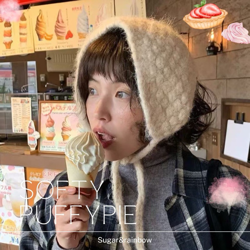 พร้อมส่ง🧶softy puffy pie☁️ ผ้าวูลถัก earmuffs คาดผม ที่ปิดหูอุ่นๆ งานดีละมุน กันหนาว