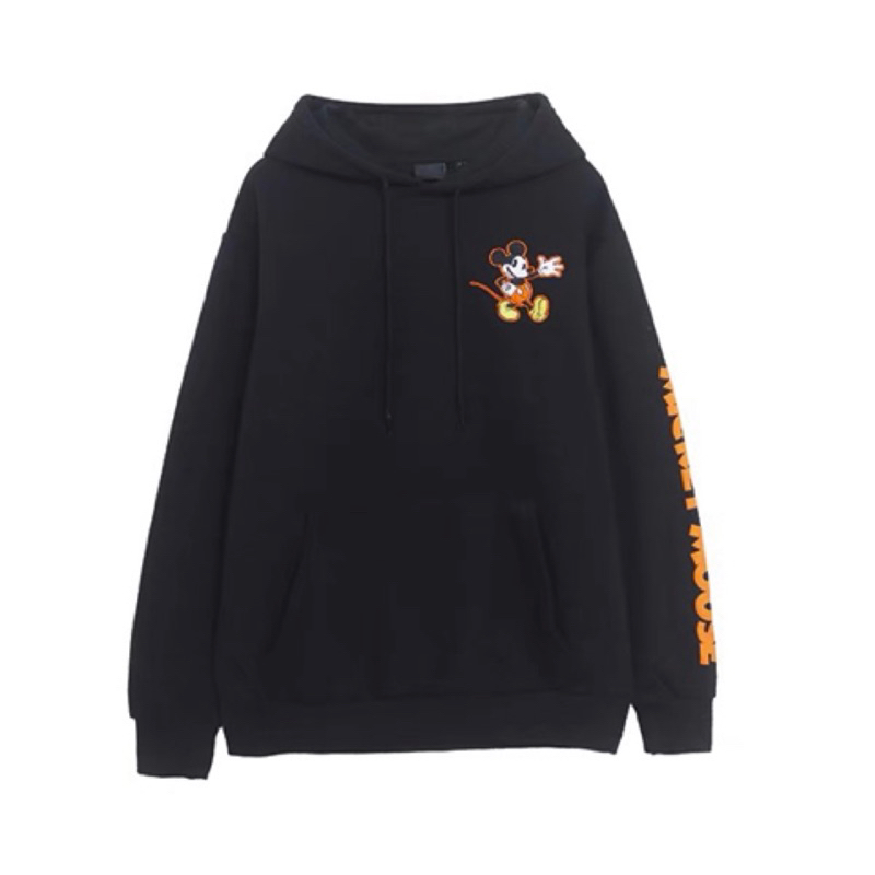 MICKEY MOUSE HOODIE เสื้อฮู้ด มิคกี้ งานปัก +สกรีนแขน /หลัง DISNEY แท้ (ts484