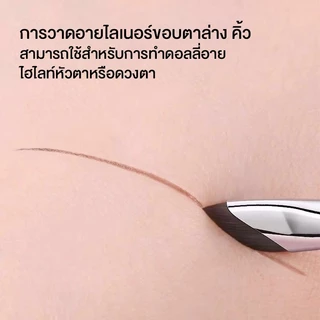 Duo Eye Bundle Dolly Eyes Brush แปรงดอลลี่อายไลเนอร์ 2 หัว แปรงขนม้า แปรงขนไฟเบอร์ ขนแน่น คุณภาพสูง ไม่บาดตา จิกสีดี