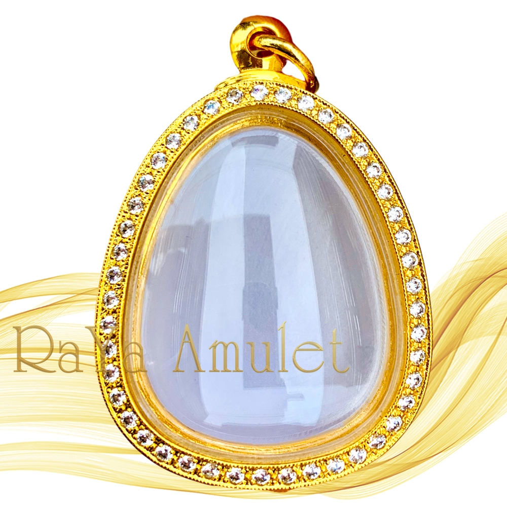 กรอบพระสำเร็จรูป งานเพชรจิวเวอรี่ทองอิตาลี ทรงปิดตากลาง (ขนาดหน้ากระจก 2.7x3.4 cm.) รหัส 8910 - รูปที่ 2