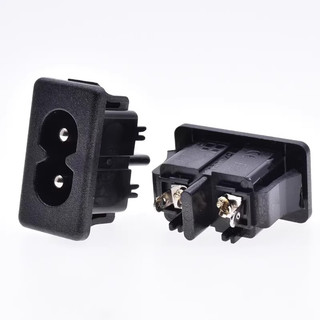 ปลั๊กขั้วต่อ 2ขา 250V 2.5A เต้าเสียบสายไฟขั้วต่อ IEC320 C8 สำหรับ Mobil RC มอเตอร์ RC ราคาต่อ1ชิ้น