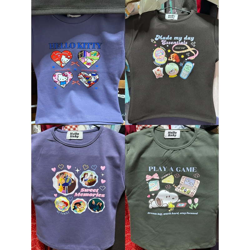 เสื้อ Baby tee ป้าย Hello Baby