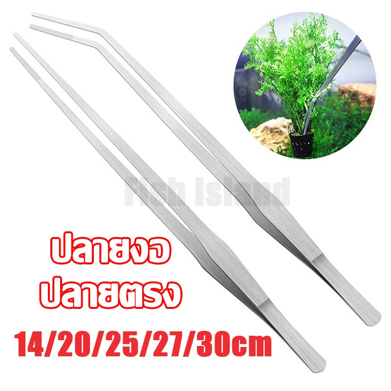 ฟอร์เซป forceps ปากคีบยาว 14-30cm แหนบยาว ฟอเซปสเเตนเลส ตกแต่งตู้ปลา ให้อาหารสัตว์