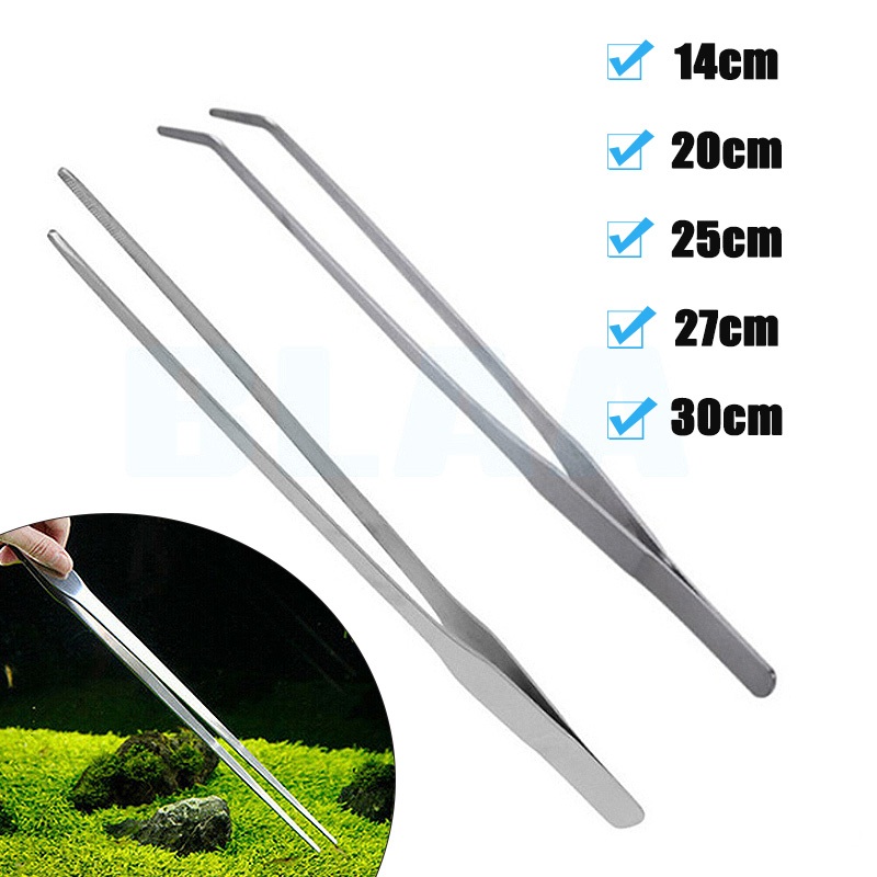 ฟอเซป สแตนเลส Forceps ฟอร์เซป ที่คีบยาว 14cm 20cm 25cm 27cm 30cm ปลายตรง ปลายงอ