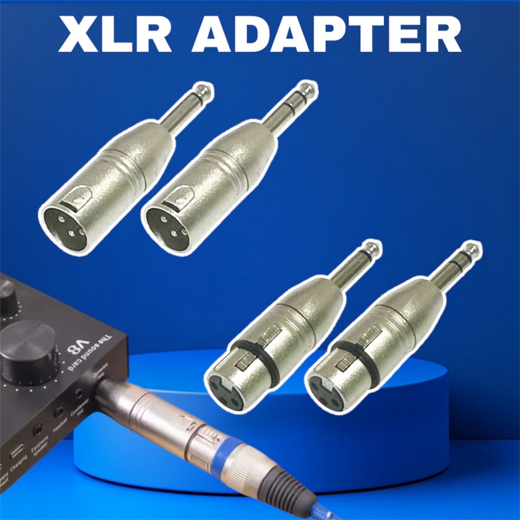 อะแดปเตอร์ 6.35mm ออก XLR คอนเน็คเตอร์ สำหรับไมโครโฟน มิกเซอร์ เครื่องขยายเสียง XLR Adapter
