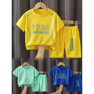 เสื้อยืดเด็ก ชุดเซตเด็กน่ารัก ลวดลายสวยงาม ผ้าระบายใส่แล้วไม่ร้อน เนื้อผ้ากีฬา พร้อมจัดส่งสินค้า