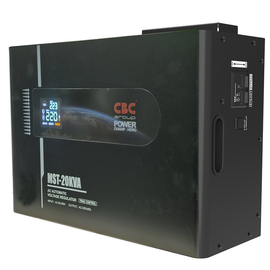 CBC เครื่องปรับแรงดันไฟฟ้าอัตโนมัติ รุ่น MST-20KVA เครื่องปรับแรงดันไฟฟ้า ระบบ Thyristor type ติดตั้