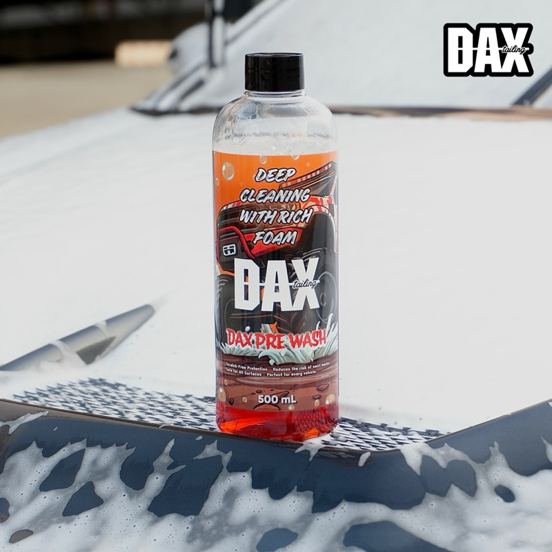 2 ชิ้น ลดเพิ่ม โฟมสลายคราบก่อนล้างรถ DAX PRE WASH โฟมเข้มข้น ช่วยสลายคราบฝังแน่น เช่น คราบน้ำมัน ดิน และฝุ่น
