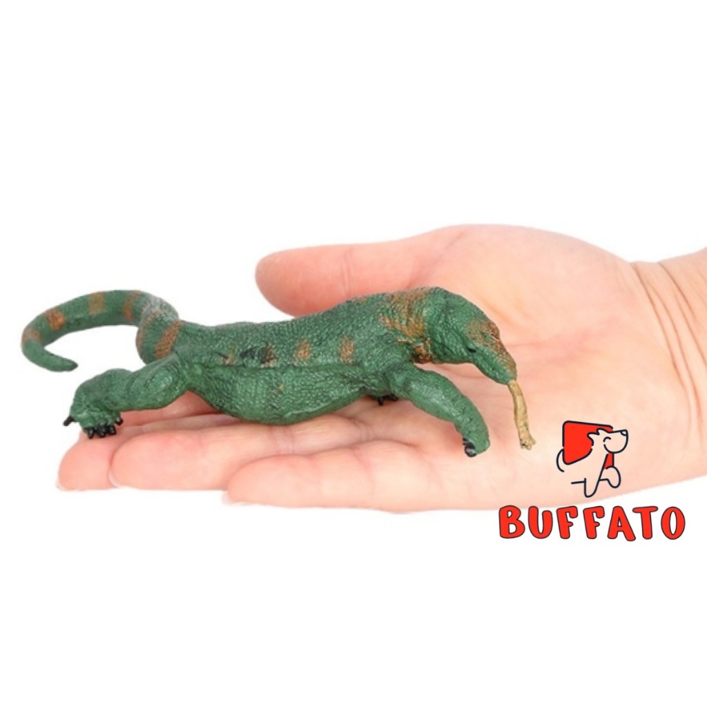 Buffato โมเดลสัตว์ Komodo Dragon มังกรโคโมโด เขียว ขนาด 16.00 CM (จากหาดใหญ่)