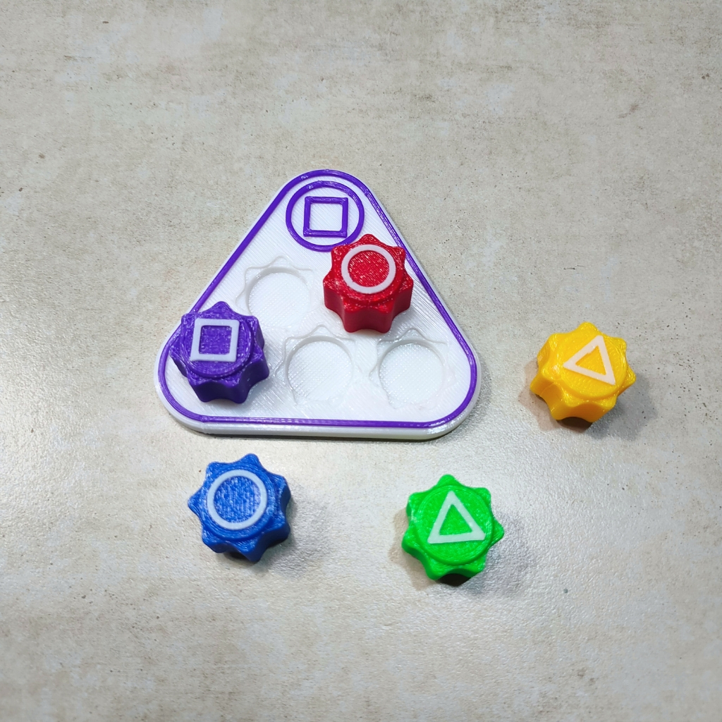 หมากเก็บเกาหลีพร้อมฐานรอง Squid Game 2 Gonggi [3D Print]