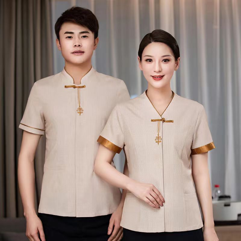 เครื่องแบบพนักงานเสิร์ฟ ทําความสะอาดบ้าน โรงแรม ร้านอาหาร ไซซ์ L-5XL แฟชั่นสําหรับผู้หญิง และผู้ชาย 2024