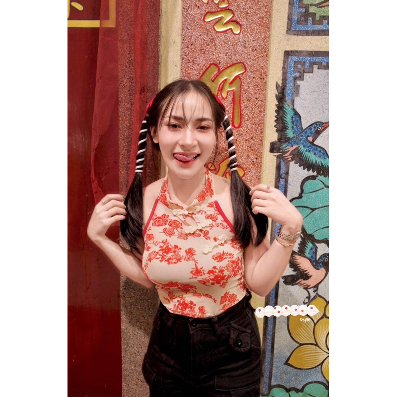 เสื้อแขนกุด คอจีน ตรุษจีน