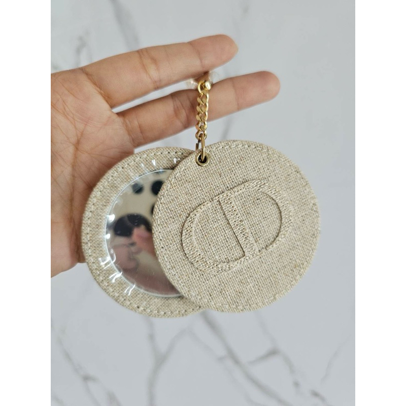 Dior Keychain & Compact Mirror พวงกุญเแจกระจก+ถุงผ้า