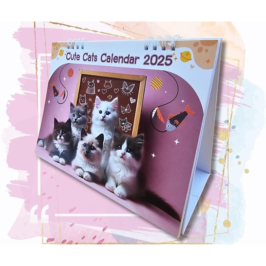 ปฏิทินตั้งโต๊ะ ปี 2025/2568 CUTE CATS Calendar 2025