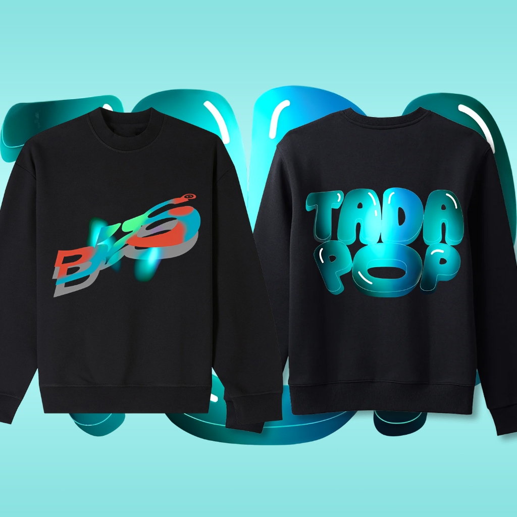 ✨✨BUS เสื้อกันหนาวคอกลม BUS Because of you, i shine ผ้าฝ้ายใหม่ sweatshirt M-3XL