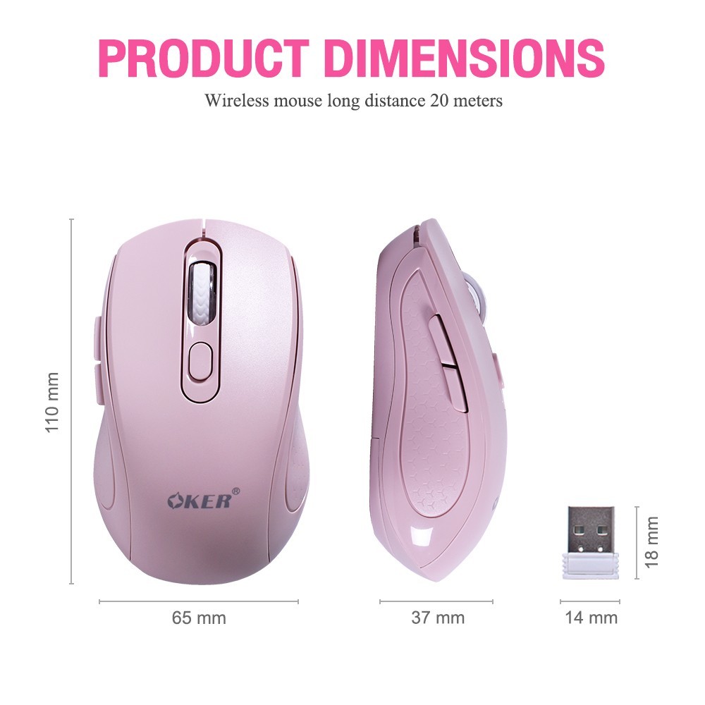 OKER เมาส์ไร้สาย รุ่น M825 2 ระบบ (BLUETOOTH & 2.4G) ราคา ถูกที่สุด ดีลบีเคเค แกลเลอรีภาพที่ 5