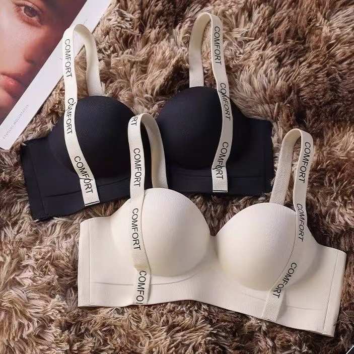 🌸Swift Bra🌸Sexy bra ชุดชั้นใน บราสตรี บราดันทรง สายสะพายไหล่ลายตัวอักษร ผ้านุ่ม คุณภาพดี - รูปที่ 4