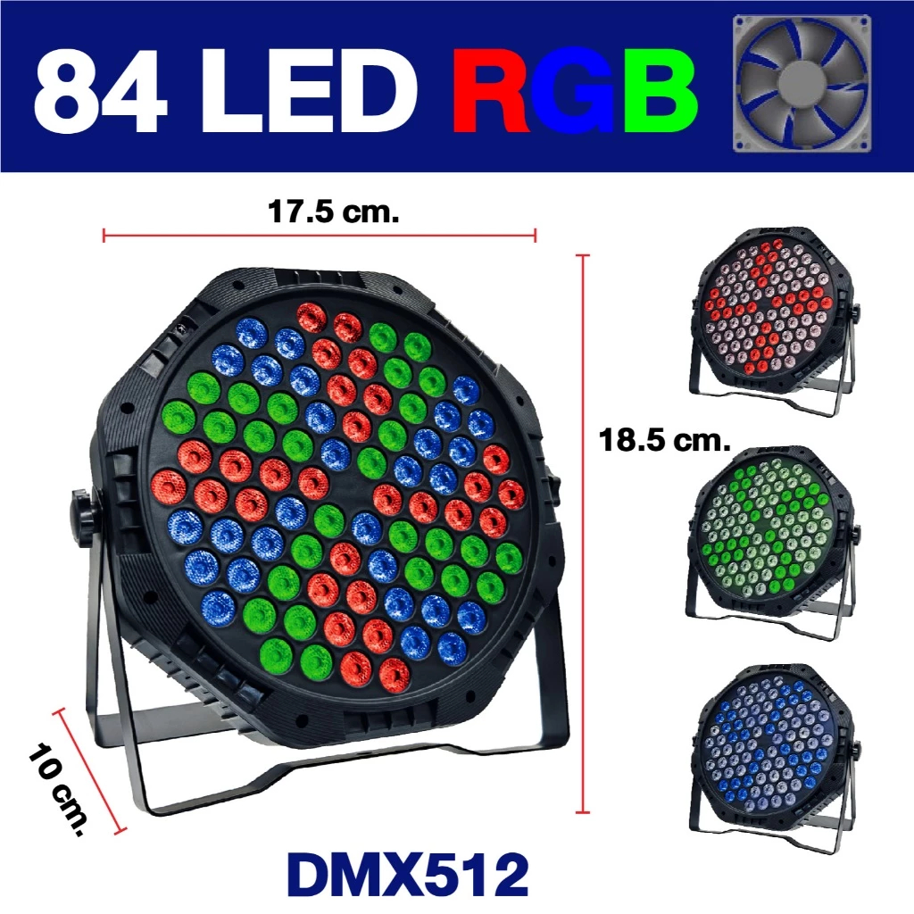ไฟพาร์ ไฟเธค 84/54/36/18/12LED ไฟเวที เครื่องฉายไฟเวที ประดับ RGB LED Party light ไฟเธค เชื่อมต่อได้ DMX512 ตัวควบคุม