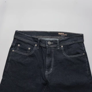 RAGA-R326 กางเกงยีนส์(ผ้าญี่ปุ่นยืด) ทรงกระบอกเล็ก Dark Navy