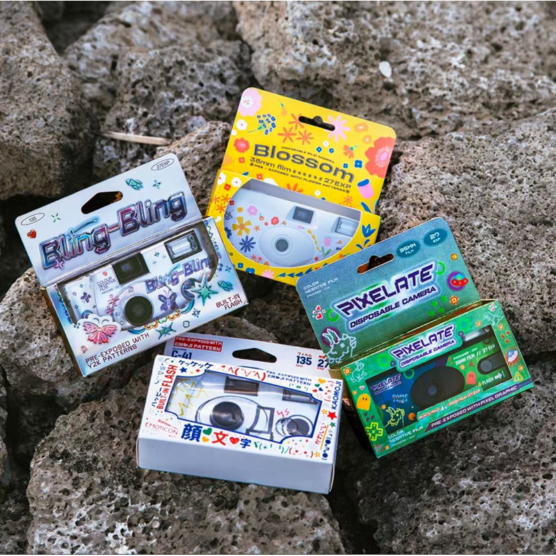 กล้องฟิล์มใช้แล้วทิ้ง Retocolor ฟิล์มเอฟเฟ็กต์มีลายบนภาพ