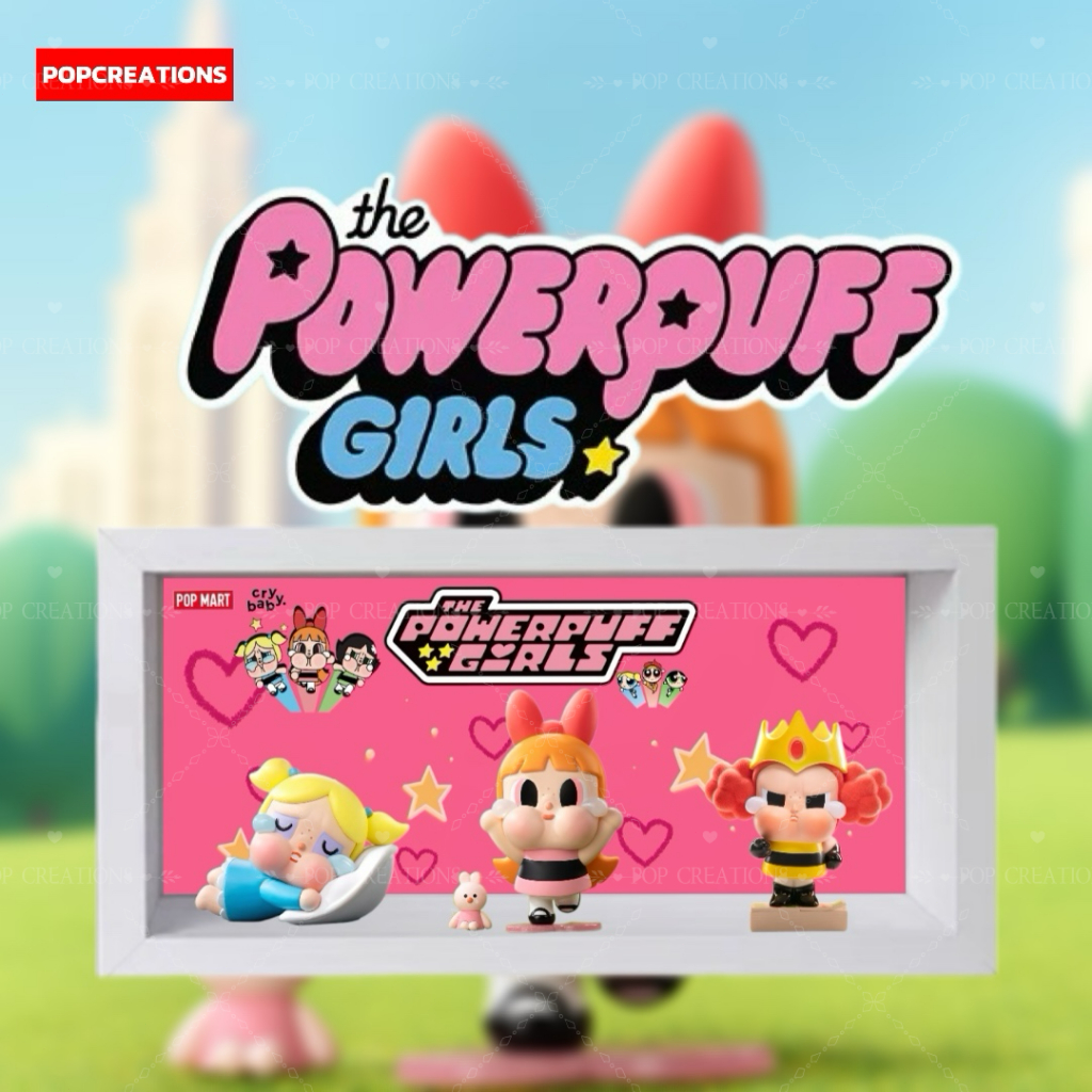 POPCREATIONS POPMART DIY Crybaby X THE POWERPUFF GIRLS กรอบรูป 14*35 กล่อง BOX ชั้นวางโชว์ กล่องโมเดล ตู้ใส่โมเดล