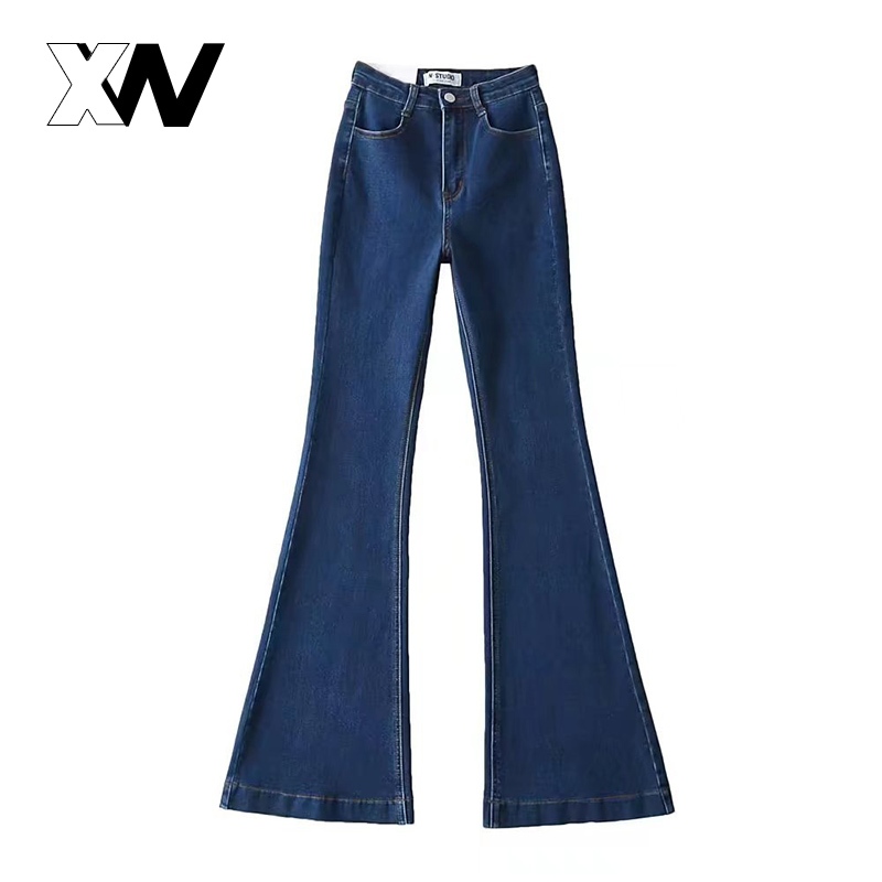 XWbrand  งานเข้าใหม่ กางเกงยีนส์ขายาวแฟชั่น ทรงขาม้าสไตล์วินเทจ สีสวยละมุน สวมใส่เข้ารูป  ราคาดีราคาโดน ห้ามพลาดน๊าา