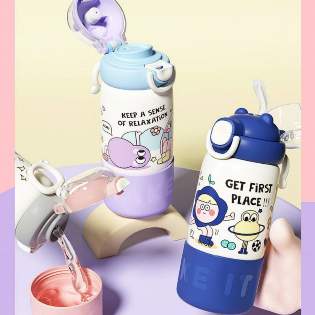 *พร้อมส่ง* 420 ml แก้วน้ำเก็บความเย็น 316ทำจากสแตนเลสคุณภาพดี กระติกน้ำเก็บอุณหภูมิ สีพาสเทลน่ารัก