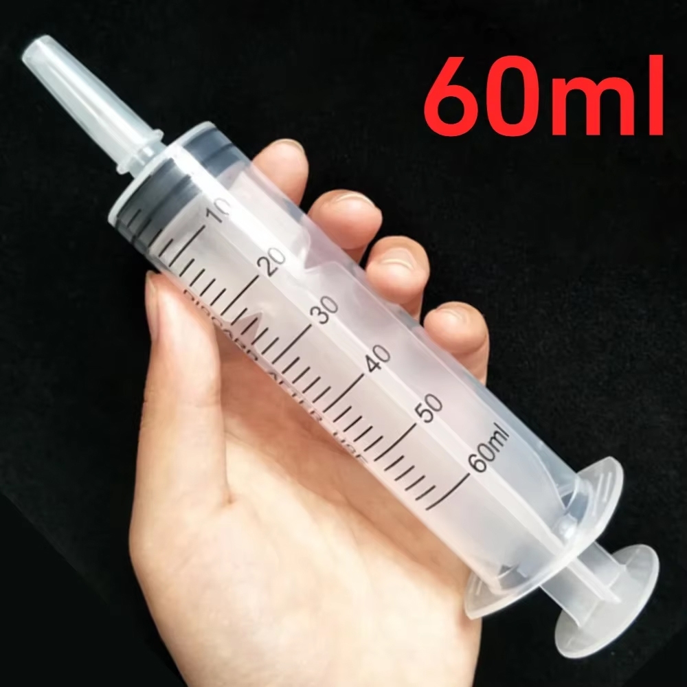 ไซริ้งค์ พลาสติก Large Disposable Plastic Syringe แบบไม่มีเข็ม กระบอกสูญญากาศ60ml 100ml สำหรับป้อนอา