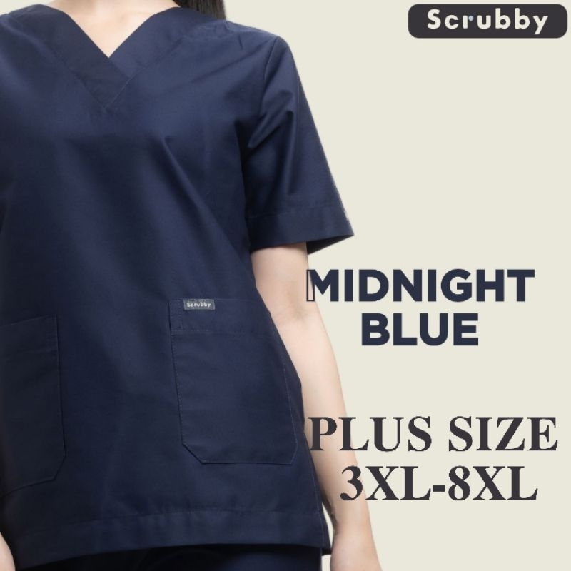 ชุดสครับส์ Scrubby รุ่น Plus Size – Unisex สี Midnight Blue