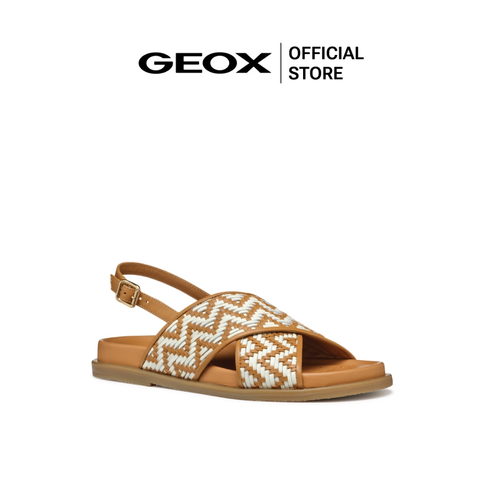 GEOX รองเท้าแตะผู้หญิง รุ่น D ADELASH - CAMEL/PAPYRUS SS25 (D55YWEC5F1SF_S5BRXX)