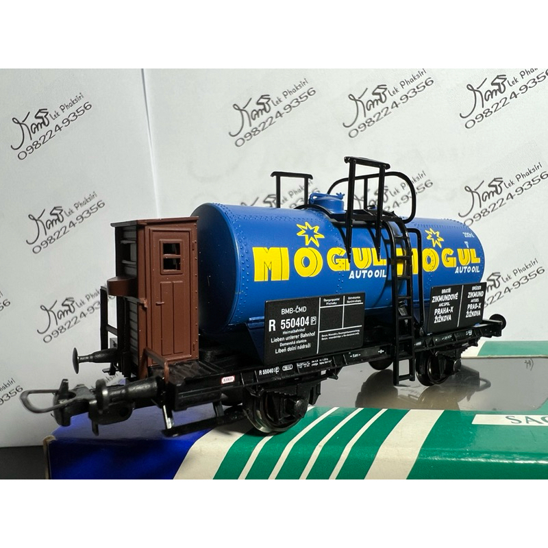 รถไฟจำลอง พ่วงบรรทุกน้ำมัน MOGUL AUTO OIL  สำหรับ HO scale รหัสสินค้า 76423 Kesselwagen, Ep. II “MOG