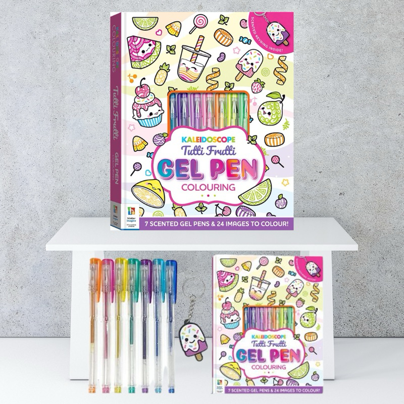 Kaleidoscope Colouring Tutti Frutti Gel Pen Colouring Kit